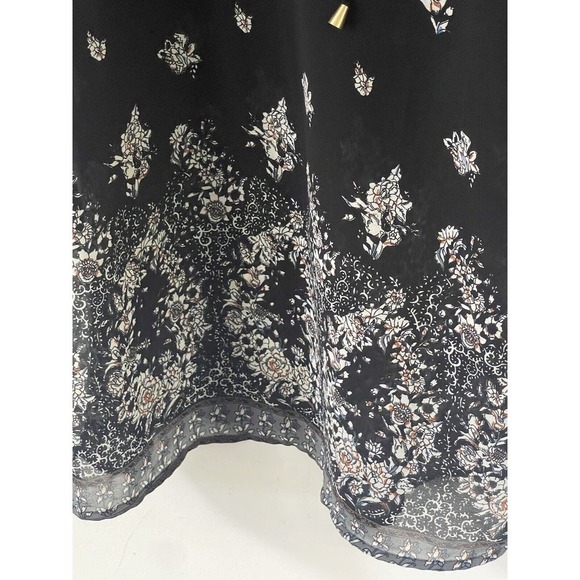 Speed Limit MPH Womens Black 3X Boho Short Sleeve MIDI Roll Tab Sleeve Dress - Picture 4 of 15